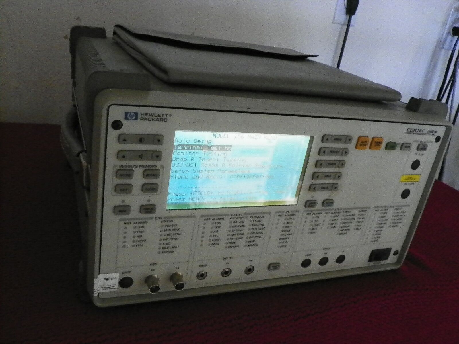 HP CERJAC 156MTS E4480A Sonet Maintenance Test Set HP CERJAC 156MTS E4480A Sonet Maintenance Test Set